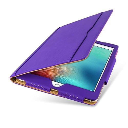 Apple Ipad Pro 9.7 Inch Tablet-Tan&Black Synthetic Leather Smart Case Cover for Apple Ipad Pro 9.7inch 2016 Version