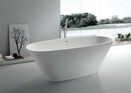 Modern Bathtub - Soaking Bathtub - Freestanding Bathtub - Solid Surface Bathtub - Cast Stone Bathtub - Portico 71"