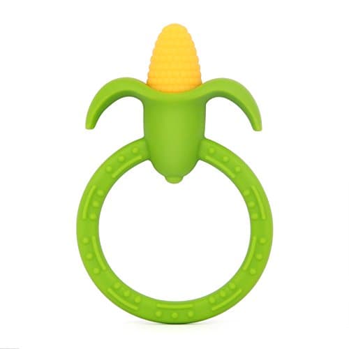 Silicone Baby Teether,Venroii Corn Baby Teether Infant Toys Soft Silicone Natural BPA Free Infant Training Teether Healthy FDA Approved Food-grade Toys Sore-relief Teething Teether for Baby Infant