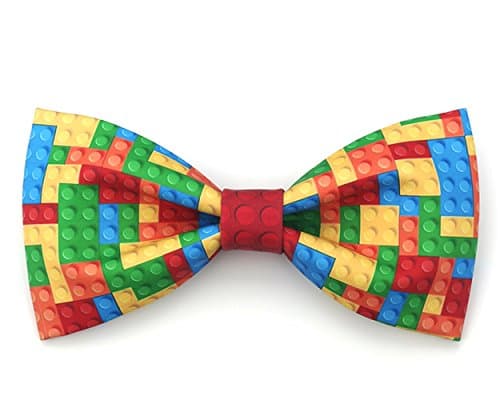 Hand Printing Lego Bricks Formal Wear Korean Version Bow Tie