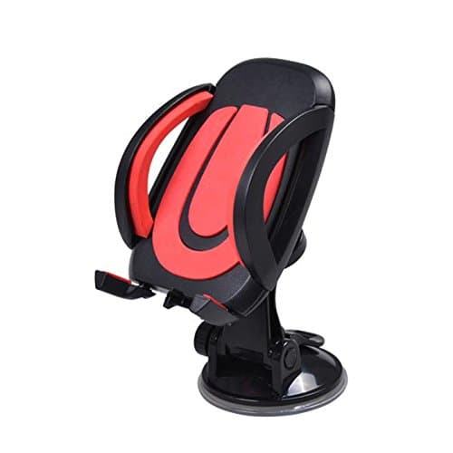 Car Phone Mount Holder, Dashboard and Windshield phone holder with strong suction base, compatible with all types of devices, GPS/ ANDROID/ iPHONE