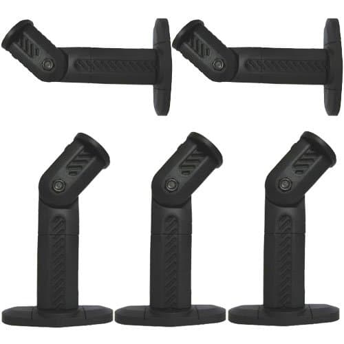 VideoSecu5 Black Deluxe Universal Speaker Mounts/Brackets for Walls and Ceilings MS26B5 1YR