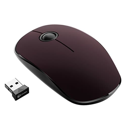 Yantop 2.4G Slim Wireless Mouse with 1600 DPI, Noiseless Portable Optical Mice with Nano Receiver, for PC, Laptop, Computer, Macbook, Black