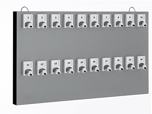 KEY STAND # 20PGS with 20 Numbered Hook for Small Businesses & Residential (20 Set of Tag & Ring Included)