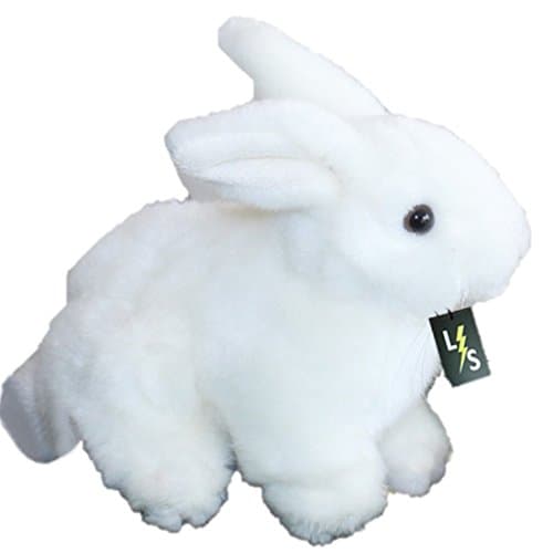 LightningStore Adorable Cute White Bunny Rabbit Stuffed Animal Doll Realistic Looking Plush Toys Plushie Children's Gifts Animals