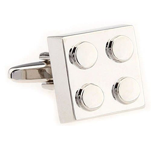 Silver Tone Lego King Cufflinks Cuff Links Nerd Nerdy Party Master Engineer C1
