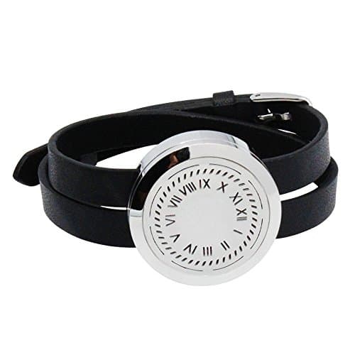 Aromatherapy Essential Oil Diffuser Bracelet,Stainless Steel 316 Locket with 12 Color Refill Pads Fashion Jewelry Gift Set