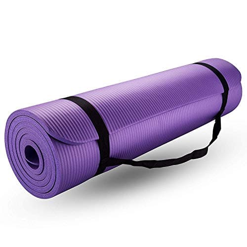 Yoga Mat and Exercise Mat Extra Thick NBR Foam Mat with Carrying Strap by The True Mat (10mm Thick; XL Size: 6 Feet x 2 Feet)