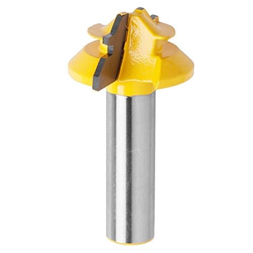 DBoyun 1/2" Shank 1-3/8 Diameter 45 Degree Lock Miter Router Bit Ogee Panel CNC Cabinet Door Rail & Stile Router Bit