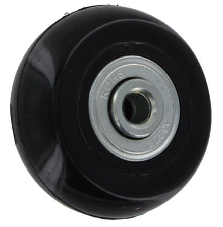Ball Bearing Inline Skate Wheel, 44mm, Black, Plastic, L-3797