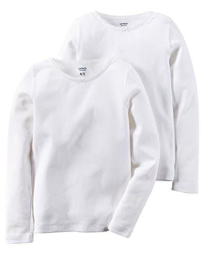 Carter'sGirls' 2-Pack Cotton Longs sleeve Undershirts