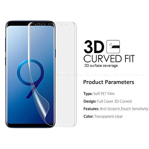 Porche 2.5D/3D HD Full Screen Coverage Curved Scratch Guard PET Film for Samsung Galaxy S8 Plus / S8+ Transparent