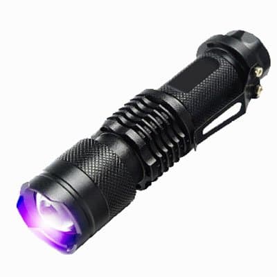 UV Torch,UV Flashlight, Alloy Mini LED Hand Lamp, Wavelength 395nm Detector for Wrong Paper Money Or Dried Urine Spots of Pets on Carpets (Black)