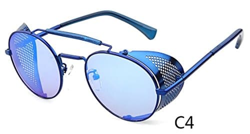 Flowertree STY056 Metal Frame Side Shield Oval 52mm Sunglasses