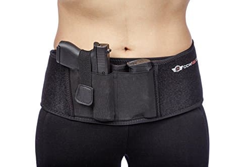 IWB Belly Band Holster by CCW Tactical - Concealed Carry Multiple Positions, Ultimate Comfort Handgun Holder with Spare Mag Pouch, FASTEST DRAW SPEED, Men and Women, All Size Pistols and Revolvers, L