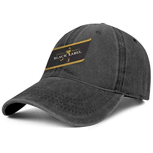 Mens Johnnie-Walker-Black-Label-Denim Caps Cute Adjustable Dad Cotton Baseball Hat