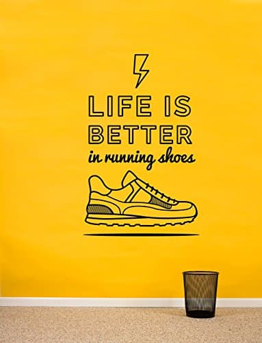 Wallency Running Quote Wall Decal - Removable Vinyl Sticker