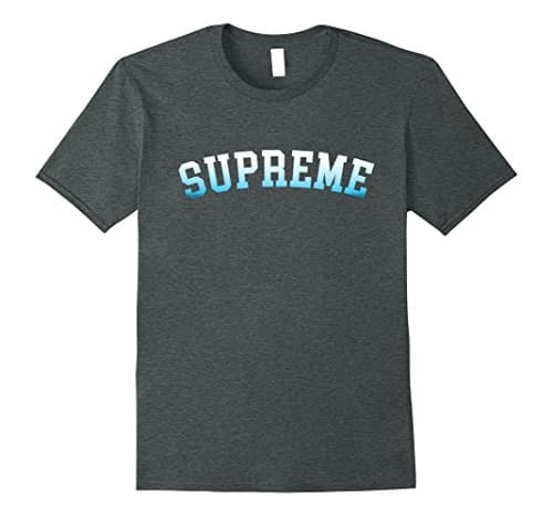 Mens Supreme T-Shirt Small Dark Heather
