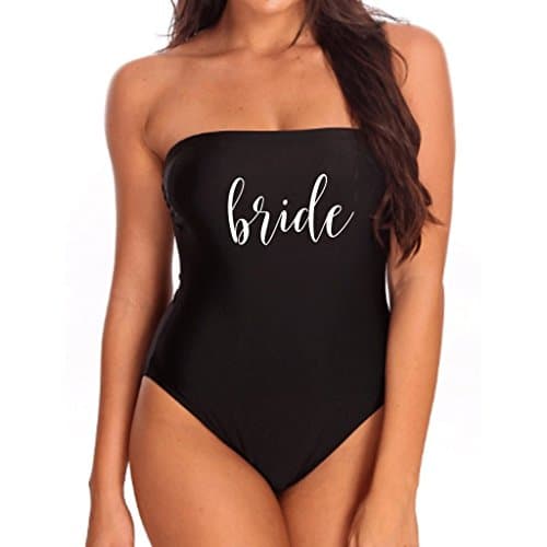 Size 10 Women's Black Bride One Piece Swim Suit Plus Size Swimwear