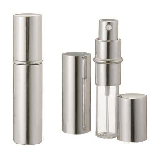 Shiny Metallic Sleek Spray Atomizer for Essential Oil Aromatherapy Perfume Cologne Wholesale Quantities Available (12 ml. Pack of 50, Silver)