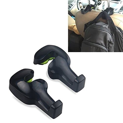 2PCS Car Fastener&Clip Interior Accessories Bags Auto Portable Seat hook Hanger Purse Bag Holder Organizer Holder Car Styling (Black)