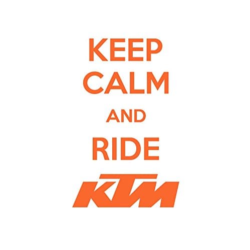 5" 9" 12" KTM Keep Calm and Ride Decal Vinyl Sticker Car Truck Motorcycle RC 8 RC 390 (5" 9" 12" -- All three, Orange)