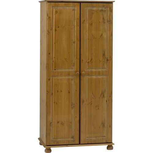 STRAND - Solid Wood 2 Door Double Wardrobe - Antique Pine by Watsons on the Web