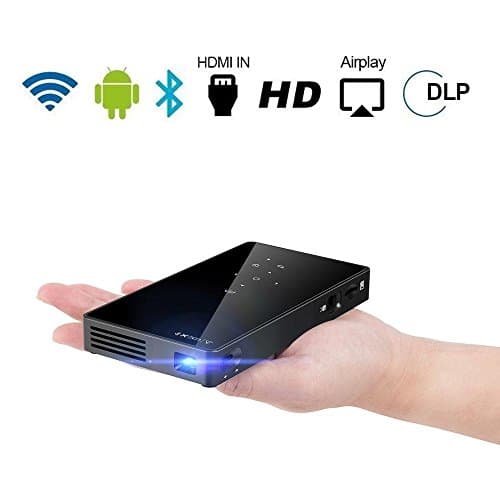 1080P Bluetooth Pocket Projector, PTVscreen 2.4G & 5G Dual-band WiFi module HDMI Portable Projector for Home Theater