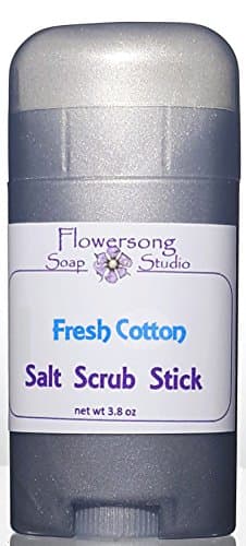 Flowersong Salt Scrub Stick, Fresh Cotton Scent