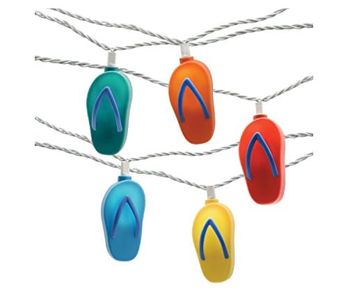 Poptimism Sunny Side Up flip flop String Lights Outdoor Indoor 10 Lights 11ft