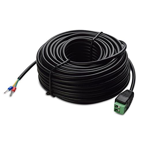 SyncArrow PRO-Grade Fire-Rated Premade 8M RS485 Cable 22AWG OSD PTZ Control Extension Cord Wires (RS8M, 25 feet, Black)
