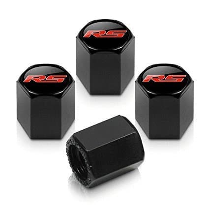 Model US 1 Set Black Camaro RS Tire Stem Valve Caps