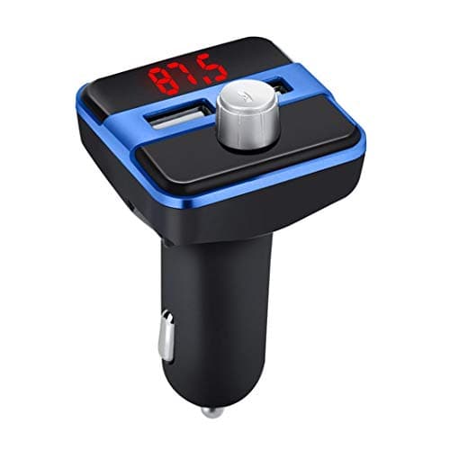 Joint Bluetooth FM Transmitter for Car, Wireless Bluetooth FM Radio Adapter Car Kit with Hands-Free Calling and 2 Ports USB Charger