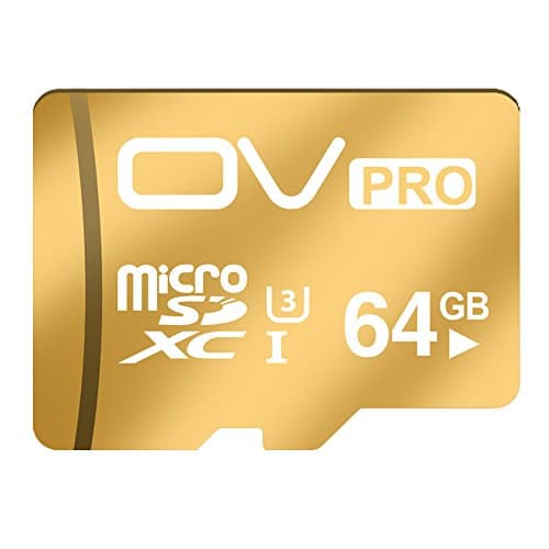 OV (Pro 64GB, Gold) U3 Super Speed Micro SDXC TF CARD UHS-3 Write Speed up to 40MB/s Read Speed up to 80MB/s High Performance Flash Memory SAMSUNG FLASH 100% TESTED US