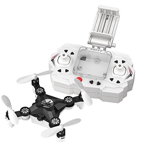 Remote-controlled Rechargeable Mini Quadcopter Rotatable Motor Arm Helicopter Wifi FPV Drone with HD Camera Foldable Pocket Aircraft (black)