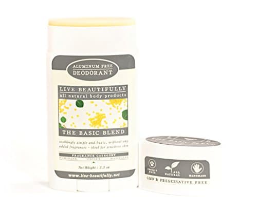 Live Beautifully Natural Deodorant - The Basic Blend - Aluminum Free