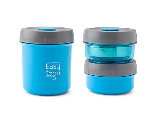 Twist Lock Lunch Box Set – 3 Pack -Airtight Nesting Stainless Steel Bento Food Containers for Men Women or Kids – BPA Free Pail for Work or Healthy School Lunches – Compact & Leak Proof