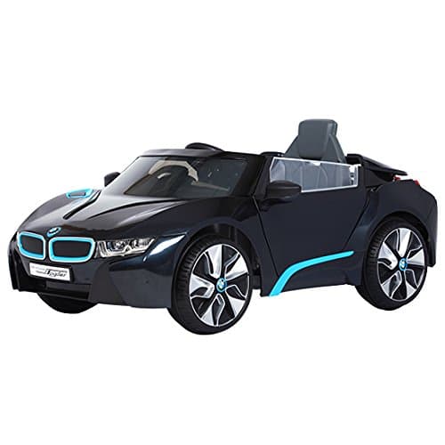 ROLLPLAY Premium Electric Car, With Remote Control, Reverse Gear, For Children 3 Years and Older, Up to 35 kg, 12-Volt Battery, Up to 4 km/h, BMW i8 Concept Spyder, Black