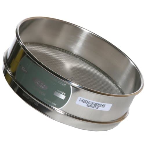 ADVANTECH - 30SS12F Advantech Stainless Steel Test Sieves, 12" Diameter, #30 Mesh, Full Height