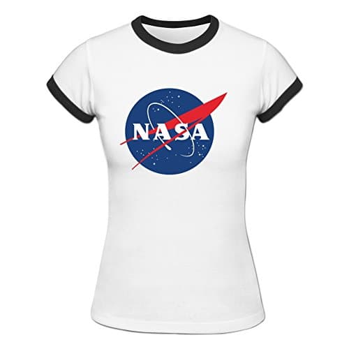 Womens Nasa Logo Ringer T-Shirts S White