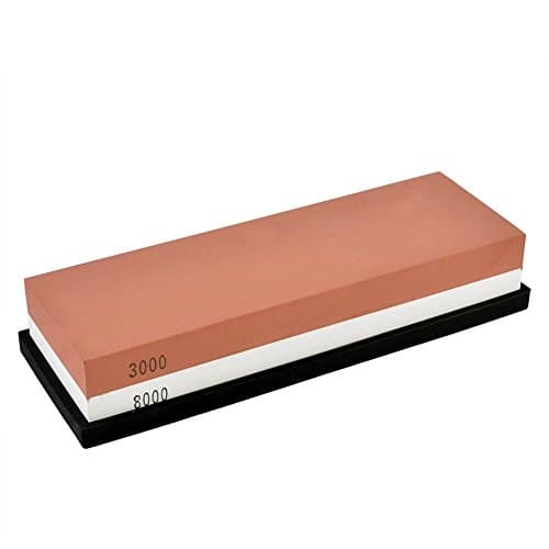 MCLLROY™ Whetstone 2-IN-1 Sharpening Stone 3000/8000 Grit Whaterstone, Rubber Stone Holder Includedd (30008000)