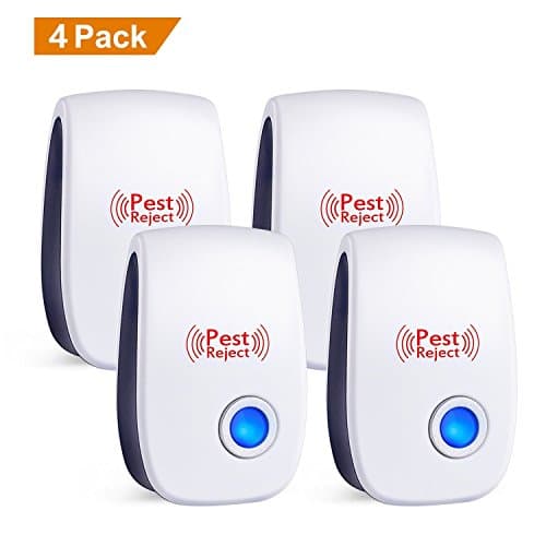 JIDIMI Pest Repeller Control & Prevention | Stop Insect & Mouse/Rat Repellant | Easy to Use, Plug In, Reject & Stay Away from Mosquito, Cockroach, Ants, Flies (4 Packs)