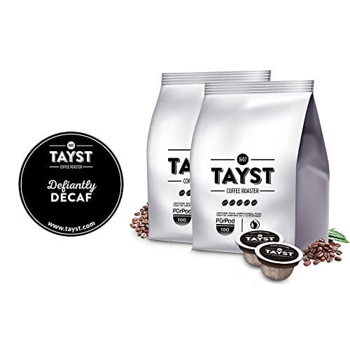 Tayst Coffee Roaster - Defiantly Decaf - 20 Single Serve 100% Compostable Coffee Pods - Fresh, Delicious, Gourmet Coffee, an Aromatic Artisan Blend of the Highest Quality.