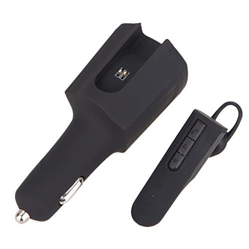 Wireless Cell Phone Earpiece: Bluetooth Earbud Microphone In Ear Heasdset Hands Free Calling Earphone Mic Noise Cancelling Mini Earbuds with Car Charger Smallest Handsfree all Smart Phones