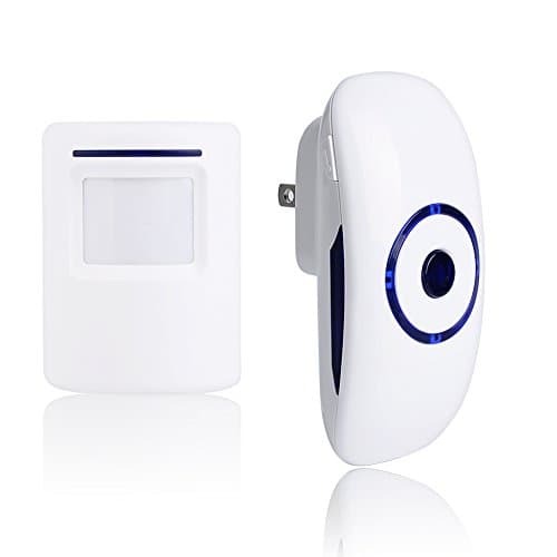 Wireless Doorbell 2017 Newest Version - Smart home Wireless Doorbell with PIR Sensor Transmitter & 1 Plug-In Receiver,1000 FT Operating, 36 Chimes, 4 Level Volume, LED Indicator