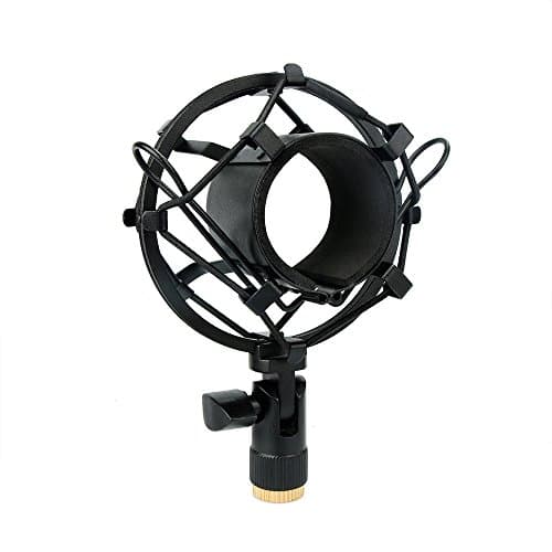 Black Universal Microphone Shock Mount Anti-Vibration Mic Holder for Studio Condenser Mic