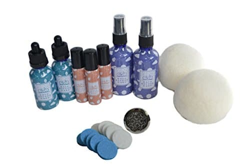 Back Before Dark Essential Oil Accessories Starter Kit - Essential Oil Roller Bottles - Glass spray bottles - Glass dropper bottles - Wool dryer balls - Car diffuser