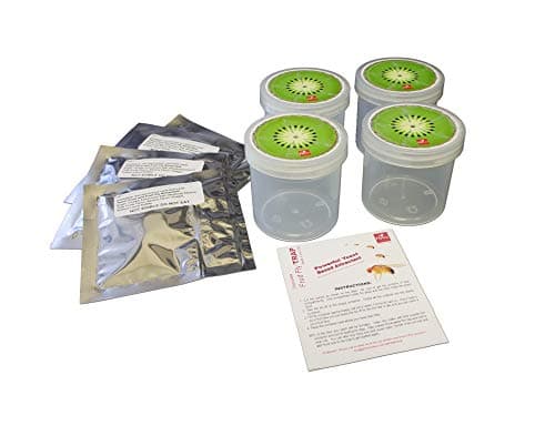 Fly Science Kiwi Fruit Fly Trap. Female Fruit Flies Need a Protein Meal of Yeast to Lay Eggs. We Attract Fruit Flies Out of Your Kitchen for a Month with Specialty Yeast. Non-Toxic, pet and Kid Safe.