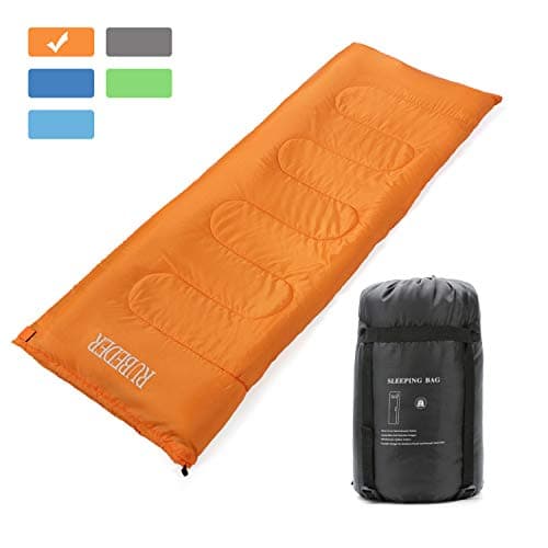 RUBEDER Sleeping Bag - Lightweight Portable, Waterproof, Comfort with Compression Sack - Great for 3 Season Traveling,Camping,Hiking Sleeping Bags