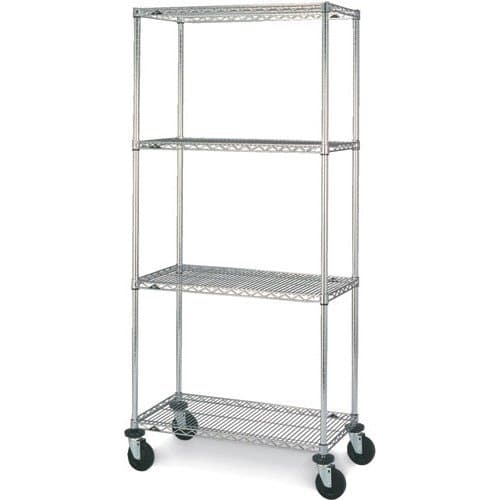 Metro Super Erecta Brite 24 x 48 Stem Caster Cart